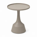 Beistelltisch rund Taupe pulverbeschichteter Stahl Ø 50 cm Höhe 60 cm